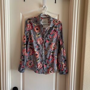 Cino Floral Gray Women's Blouse